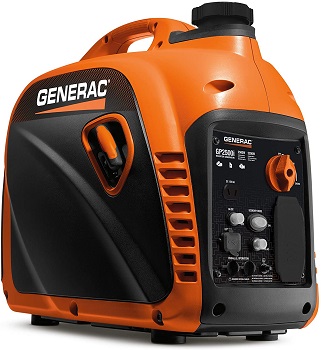 Generac-GP2500i-inverter-2500-starting-watt-in-orange-black-fully-enclosed-design